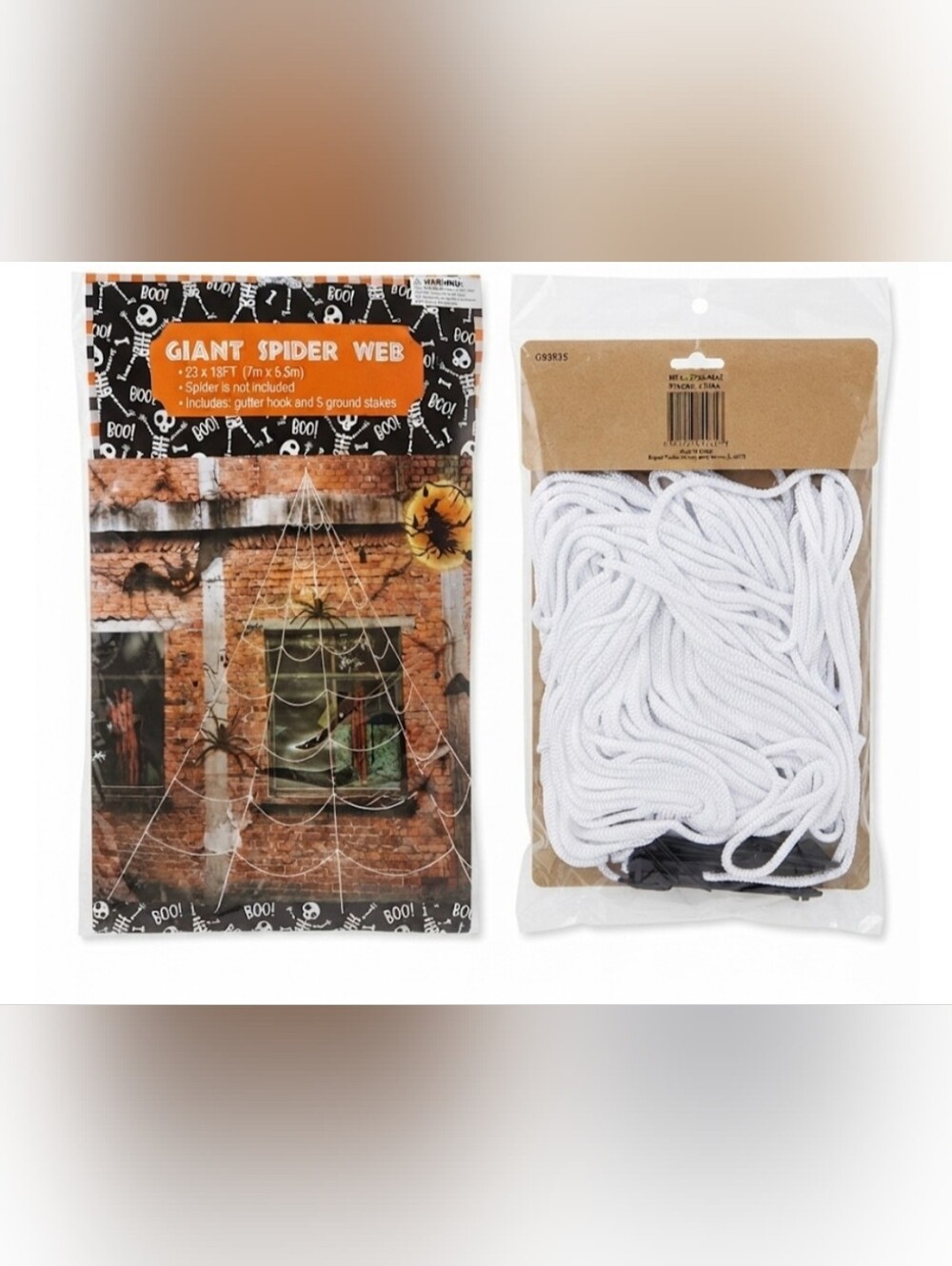 Giant Halloween Spider Web 23x18FT Outdoor Decor